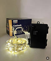 LED-гірлянда мікролед на батарейках 4 метри Світлодіодна гірлянда. Виробництво Франція.