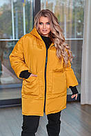 Зимняя тёплая женская куртка с капюшоном Ткань плащовка Канада синтепон 200 Размер 50-52, 54-56, 58-60