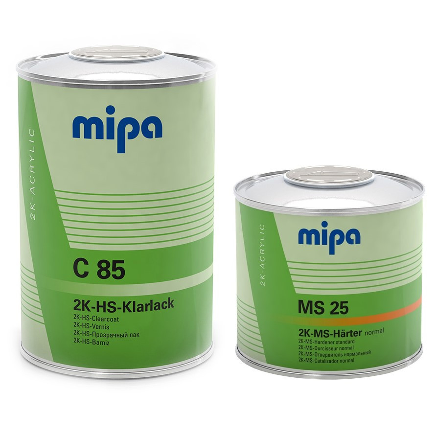 Лак акриловий Mipa Klarlack C85 НS 1 л + затверджувач MS25 0.5 л, фото 1