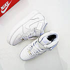 Чоловічі зимові кросівки Nike Air Force 1 White на хутрі білі Найк Аїр Форс шкіряні, фото 7