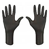 Нітрилові захисні рукавички Mercator Ideall Nitrile Moto L чорні (50 пар), фото 2