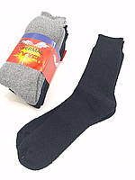 Чоловічі термошкарпетки зимові вовняні THERMAL SOCKEN з махрою однотонні 6 пар/уп  мікс кольорів