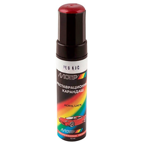 Олівець для авто Peugeot колір KJC червоний металік Motip 12мл, фото 1