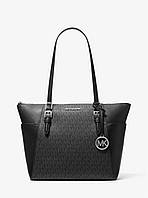 Женская черная сумка Michael Kors Charlotte из монограммной канвы и кожи оригинал