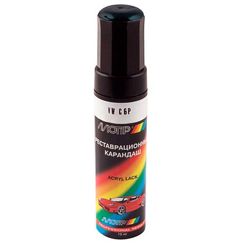 Олівець для авто Volkswagen колір LC6P зелений металік Motip 12мл, фото 1