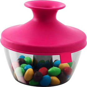 Контейнер із кришкою-дозатором POPSOME CANDY&NUTS, 0,45 л рожевий