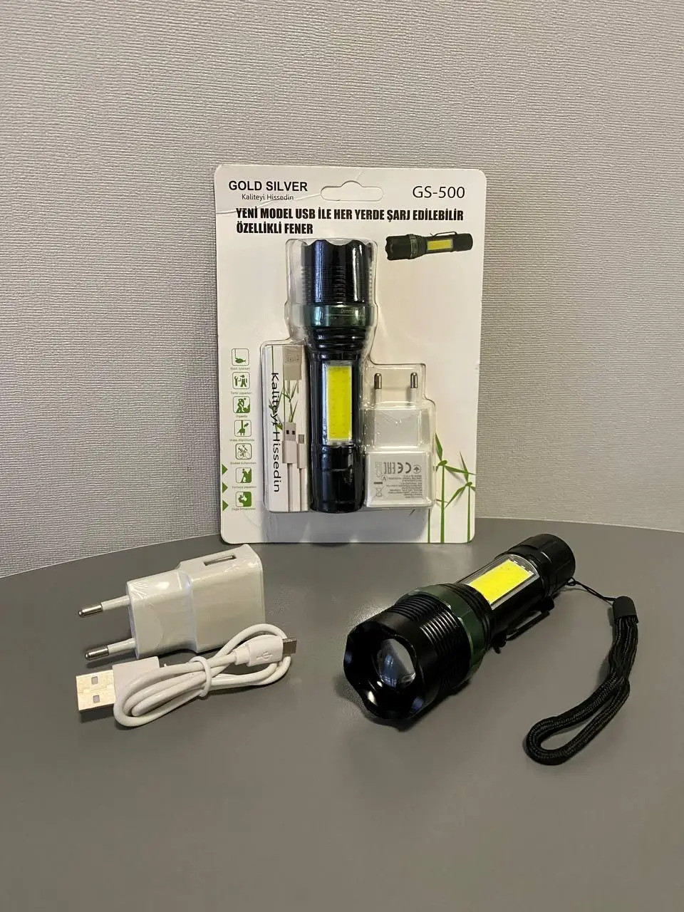 Ліхтарик ручний акумуляторний Gold Silver Gs-530, фото 1