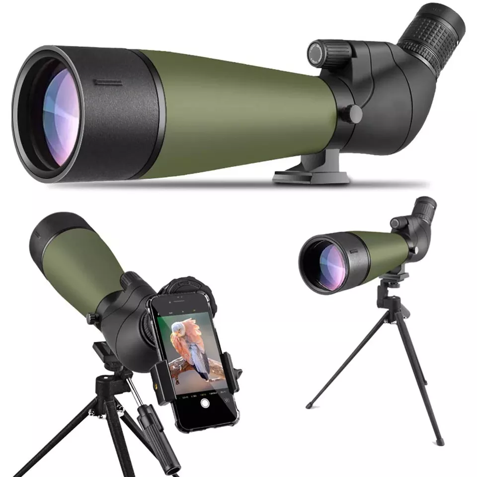 Кутовий телескоп зі штативом водонепроникний 20-60x80 Spotting Scope BAK4