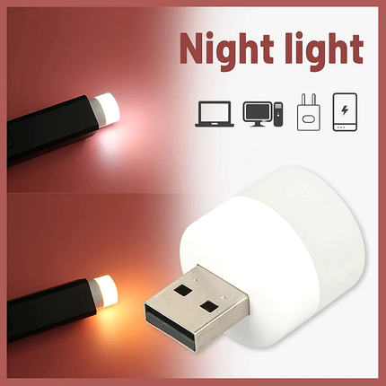 USB LED лампочка холодне світло, фото 1