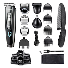Тример для домашнього використання Hatteker Rechargeable Hair Trimmer Grooming Kit 5in1 (RFC-588), фото 4