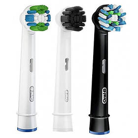 3 шт. Насадки для зубної щітки ORAL-B Precision + Pure Clean + Cross Black