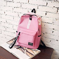 Рюкзак великий BE YOUR STYLE жіночий дитячий шкільний портфель рожевий