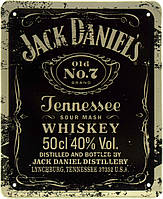Металева табличка / постер "Jack Daniel’s Old №7 (Lynchburg, Tennessee 37352 U.S.A.)" 18x22см (ms-103576)
