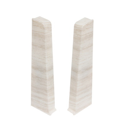 Соединительная Фурнитура к Плинтусу 75 Мм Заглушки (левая+правая), Дуб ...