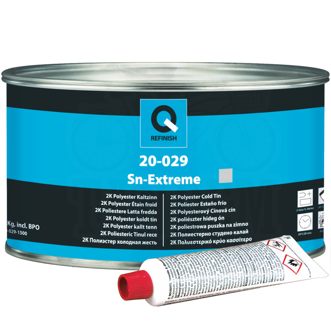 Шпатлевка универсальная "холодное олово" Q-Refinish 20-029 SN-Extreme Cold Tin Putty, 1,5 кг - фото 1 - id-p1588133307