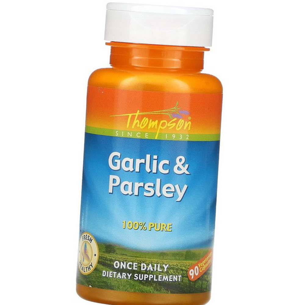 Чеснок петрушка Thompson Garlic & Parsley 90 капс Vitaminka - фото 1 - id-p1736052587
