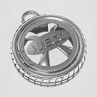 Брелок серебряный (изготовление - золото, бронза, серебро) для автомобильных ключей VEKO, БК0050-БРК