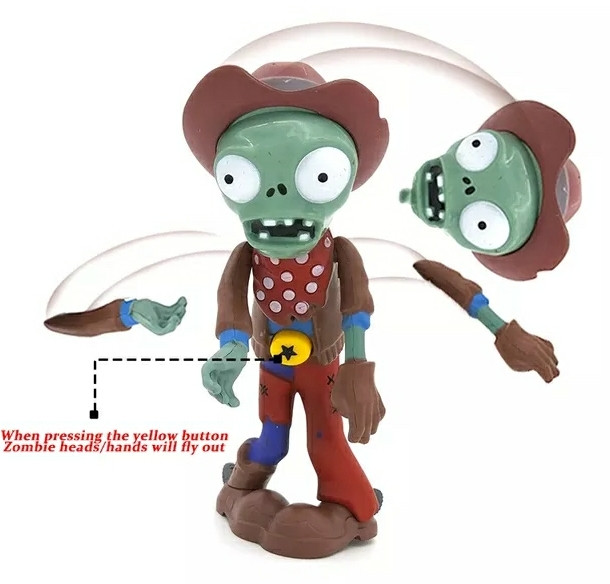 Іграшка Зомбі Ковбой стріляючий Рослини проти Зомбі 12 см Plants vs Zombies (00159)