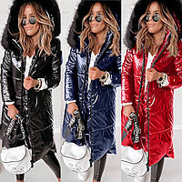 Зимняя тёплая женская куртка с капюшоном Ткань Монклер синтепон 300 Размер 42-44 46-48 50-52 54-56 58-60