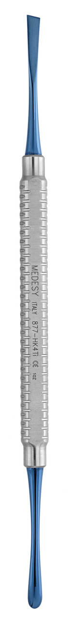 Распатор періостальний 24G, титан, двосторонній 4 мм - 4 мм, Medesy, 877/HK4Ti