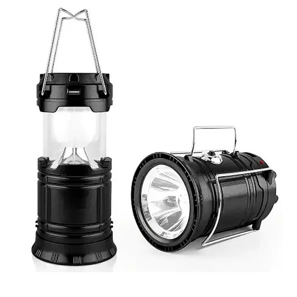 Ліхтар Кемпінговий світлодіодний на сонячних батарейках SH5800T Чорний, фото 1