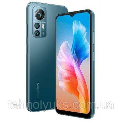Смартфон Blackview A85 Blue 8/128Gb, 2sim, екран 6.22" IPS, 8 ядер, 50+8+2/8Мп, 4480 mAh, 4G (LTE), фото 1