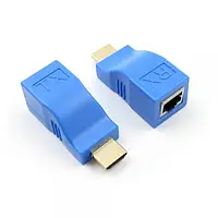 Одноканальный пассивный удлинитель HDMI сигнала по UTP кабелю по одной витой паре. Дальность передачи: до 30м