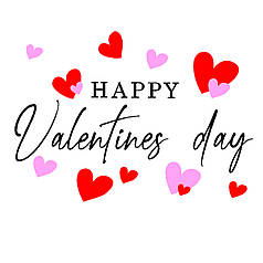 Наклейка на коробку-сюрприз - Happy Valentine's Day