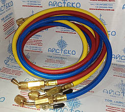 Комплект заправних шлангів Mastercool, МС-90262-36E,  (3х90см з вентилями)