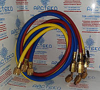 Комплект заправочных шлангов Mastercool, MC-90262-60-Е, (3х150 см с вентилями)