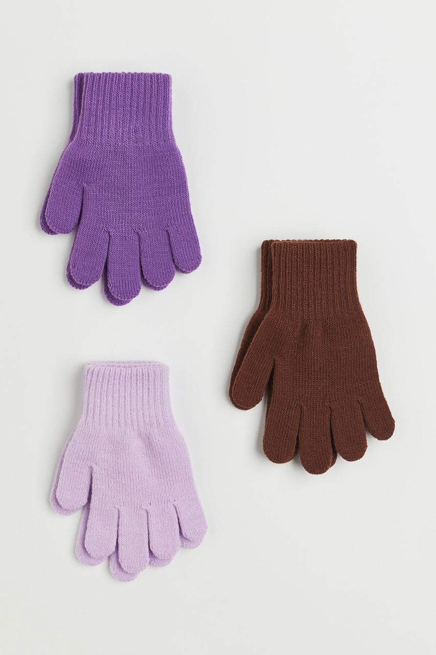 Рукавички дитячі бузкові H&M  1.5-4, 4-8 років, фото 1