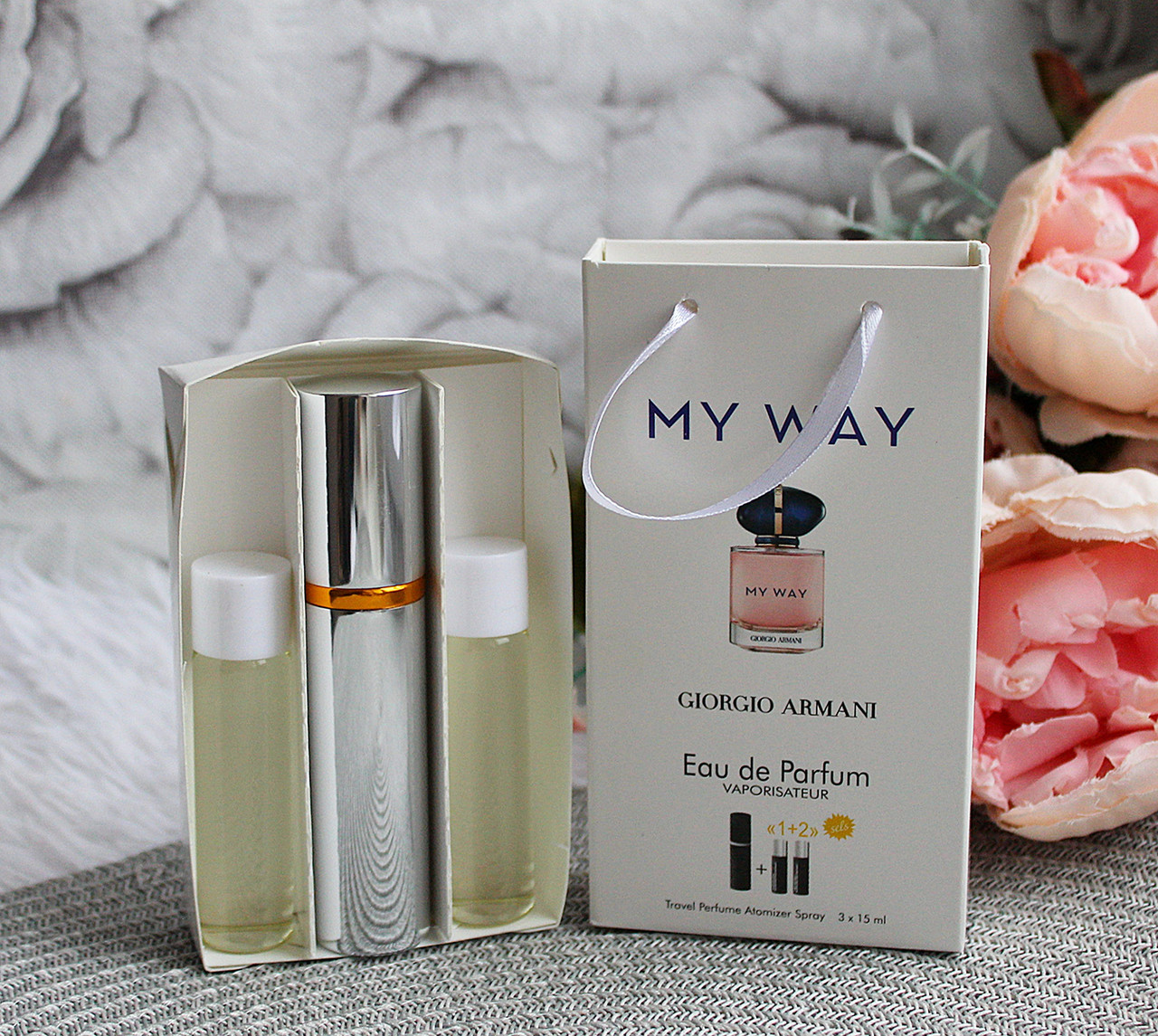 Мініпарфуми з феромонами жіночі Giorgio Armani My Way 3х15 мл