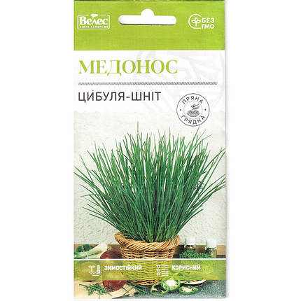Насіння цибулі-шніт середньоранньої, зимостійкої "Медонос" (1 г) від ТМ "Велес", Україна, фото 1