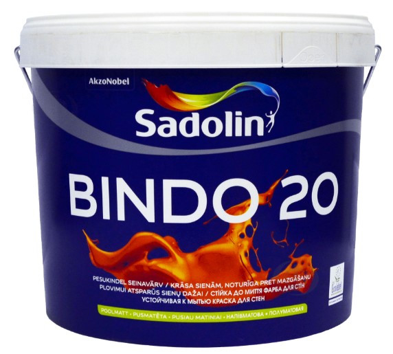 Sadolin BINDO 20 - Стійка до миття напівматова фарба для стін
