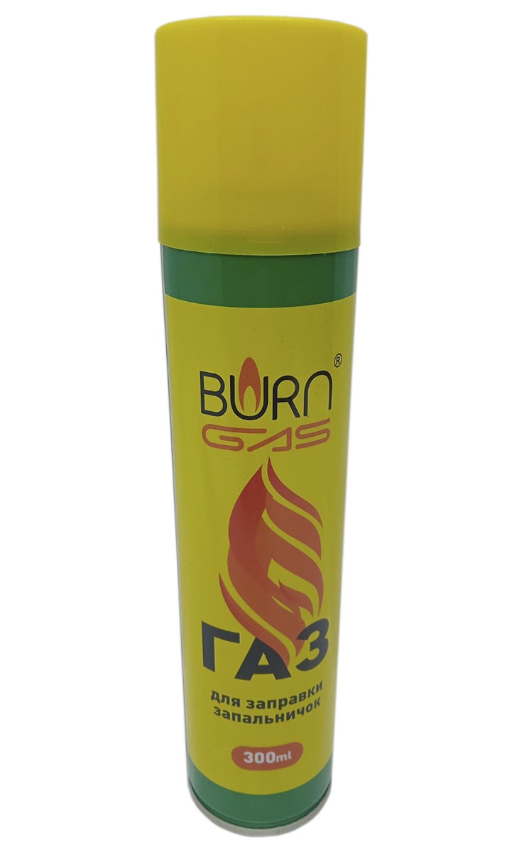 Газовий балончик для заправки пальників та запальничок BURN GAZ 300 ml, фото 1