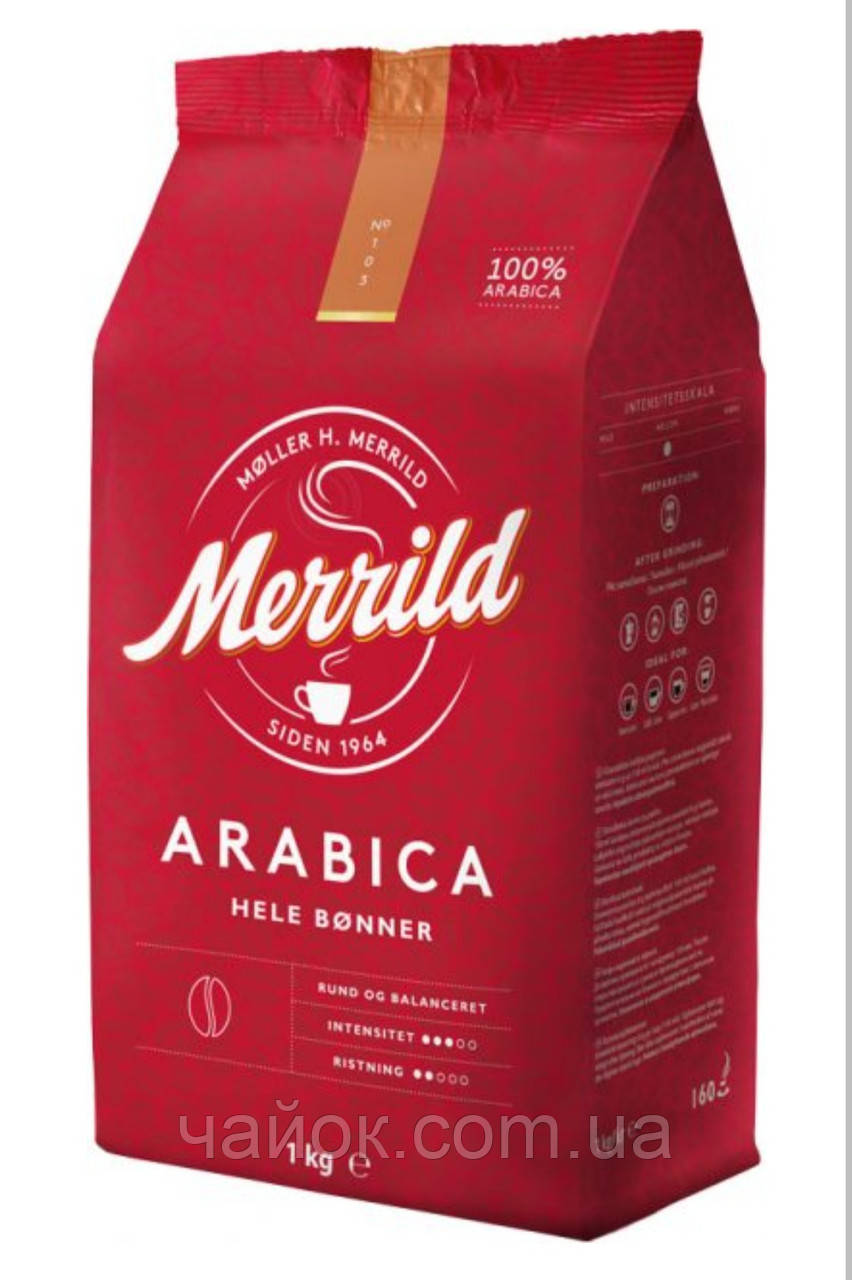 Кофе Merrild Blend Arabica зерновой 1 кг - фото 1 - id-p1736126428