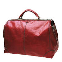 Дорожній саквояж з натуральної шкіри сумка для поїздок, подорожей стильна коричнева