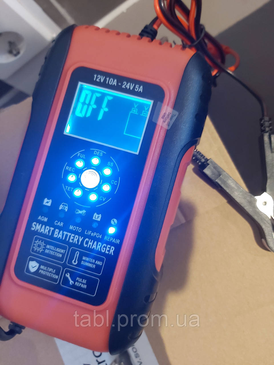 10A зарядное устройство для аккумулятора, 12V / 24V Быстрая зарядка (ID ...
