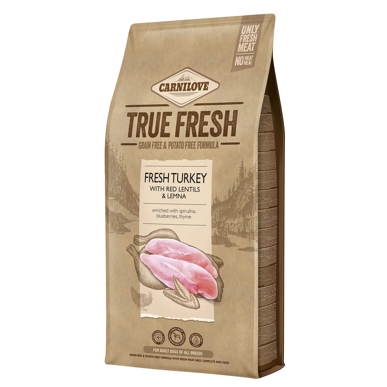 Сухий корм для дорослих собак усіх порід Carnilove True Fresh TURKEY for Adult dogs (індичка) 11.4 кг