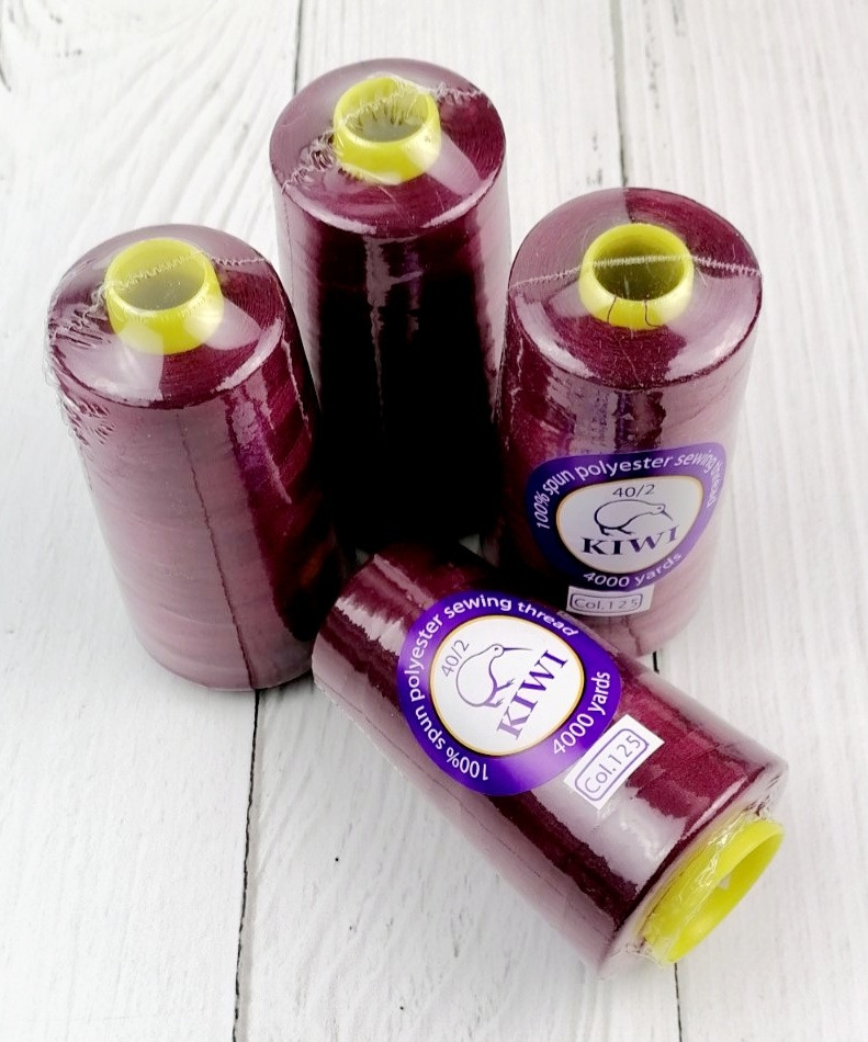 125 Швейні нитки Kiwi 40/2 (4000 ярдів) СПІЛА ВІШНЯ