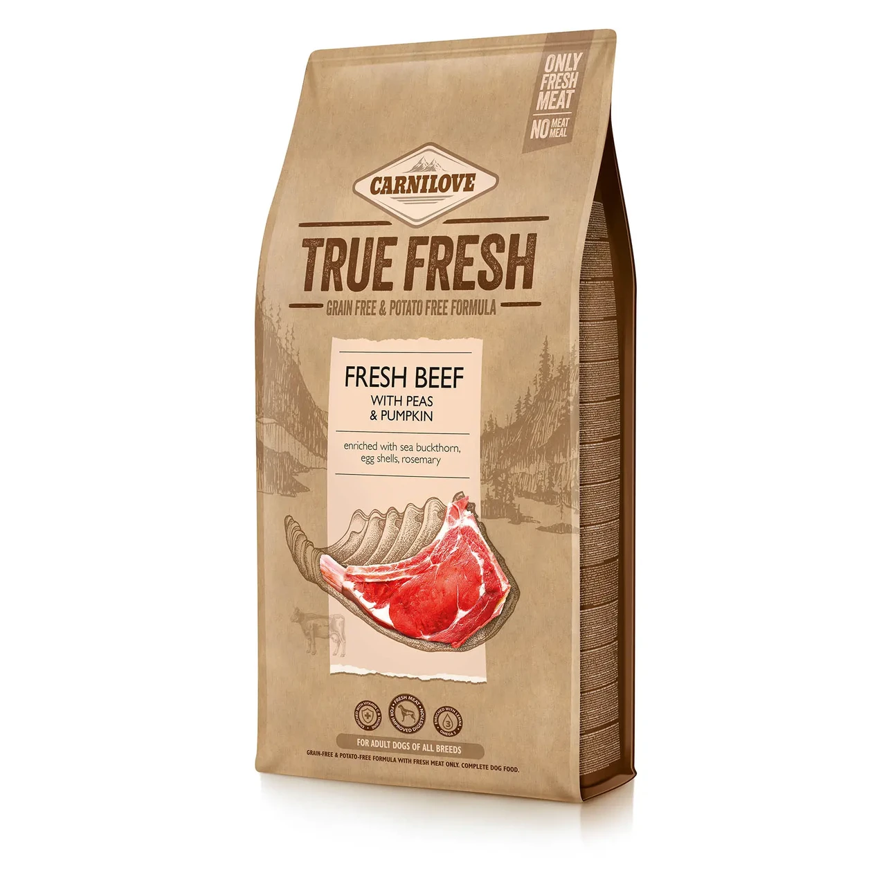 Сухий корм для дорослих собак усіх порід Carnilove True Fresh BEEF for Adult dogs (яловичина) 11.4 кг
