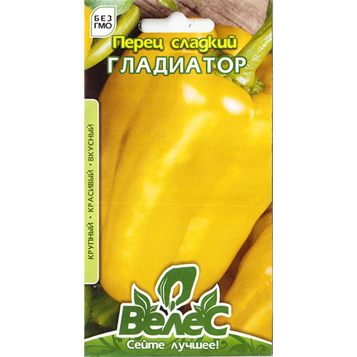 Насіння перцю солодкого, раннього "Гладіатор" (0,3 г) від ТМ "Велес"