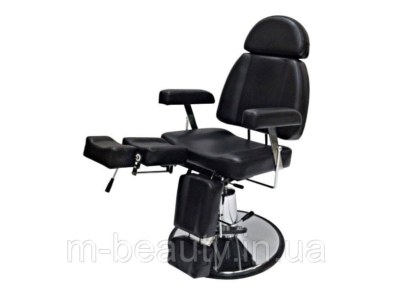 Компактне крісло для педикюру гідравлічне педикюрне крісло міні-кушетка CH-227В-2 black
