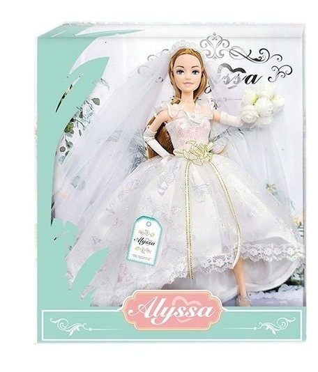 Лялька Alyssa Наречена 26014/5 з аксесуарами шарнірна дитячі іграшки для дівчаток Аліса