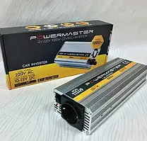 Автомобільний перетворювач напруги інвертор PowerMaster 12 V на 220 V AC/DC 1000W 1000 Вт