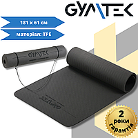 Коврик (мат) для фитнеса и йоги Gymtek ТРЕ 0,5 см черный