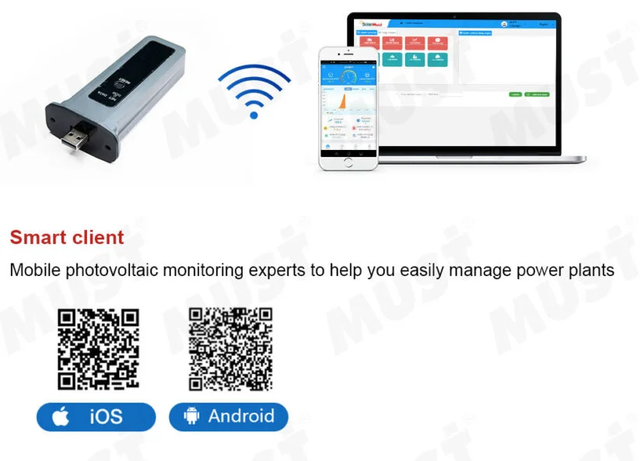 WIFI мониторинг инвертора MUST PV18-5048 VPK WIFI мониторинг инвертора MUST PV18-5048 VPK