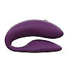 Смарт-вібратор для пар We-Vibe Chorus Purple, сенсорне керування вібраціями стисканням пульта, фото 3