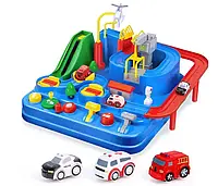 Детский механический трек- парковка Робокар Поли (подвижные элементы, 3 машинки) 889-1