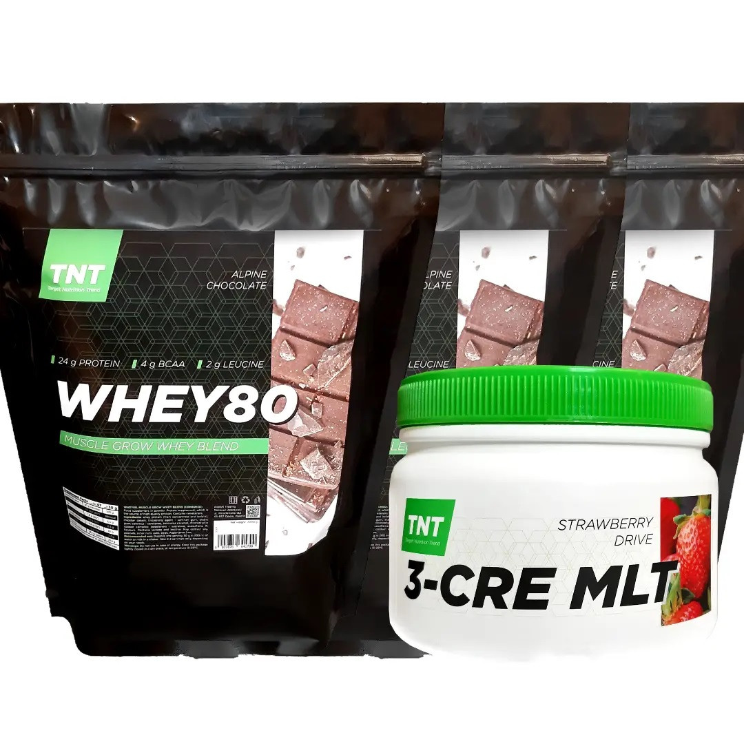 Комплект Протеїн 6 кг смак Альпійський шоколад, Креатин TNT Nutrition, фото 1